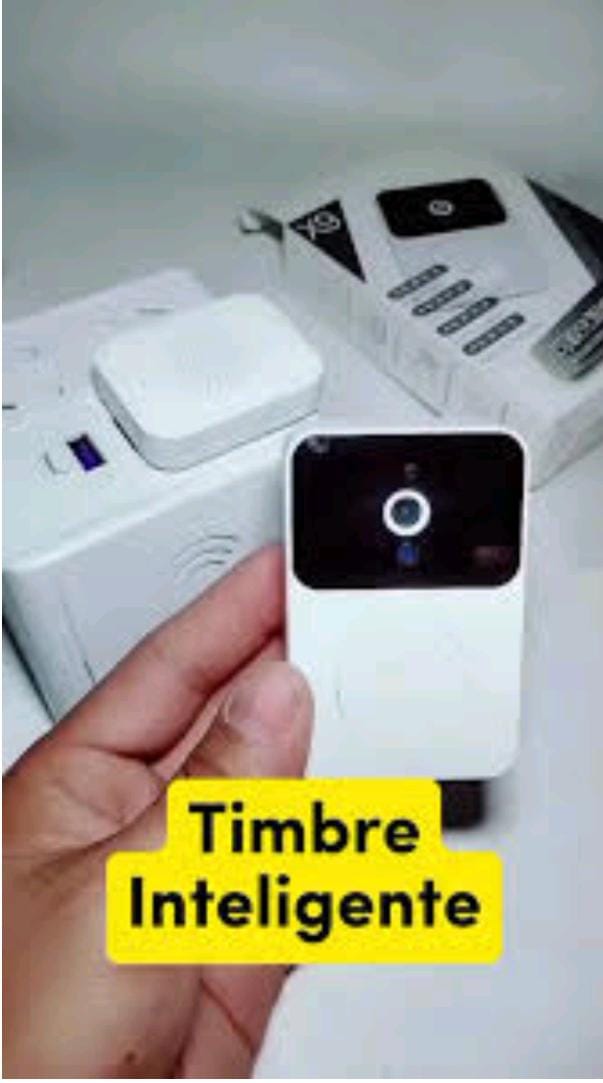 TIMBRE CON CAMARA DE VIDEO INALAMBRICA PARA PUERTA X9 NEGRO